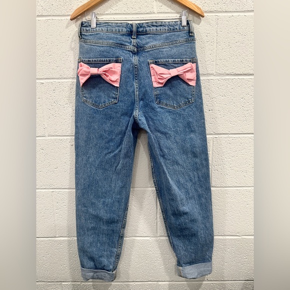 Sweet Society Cat Portrait Bow Mom Jeans – Hot Topic Size 9 - Picture 9 of 9